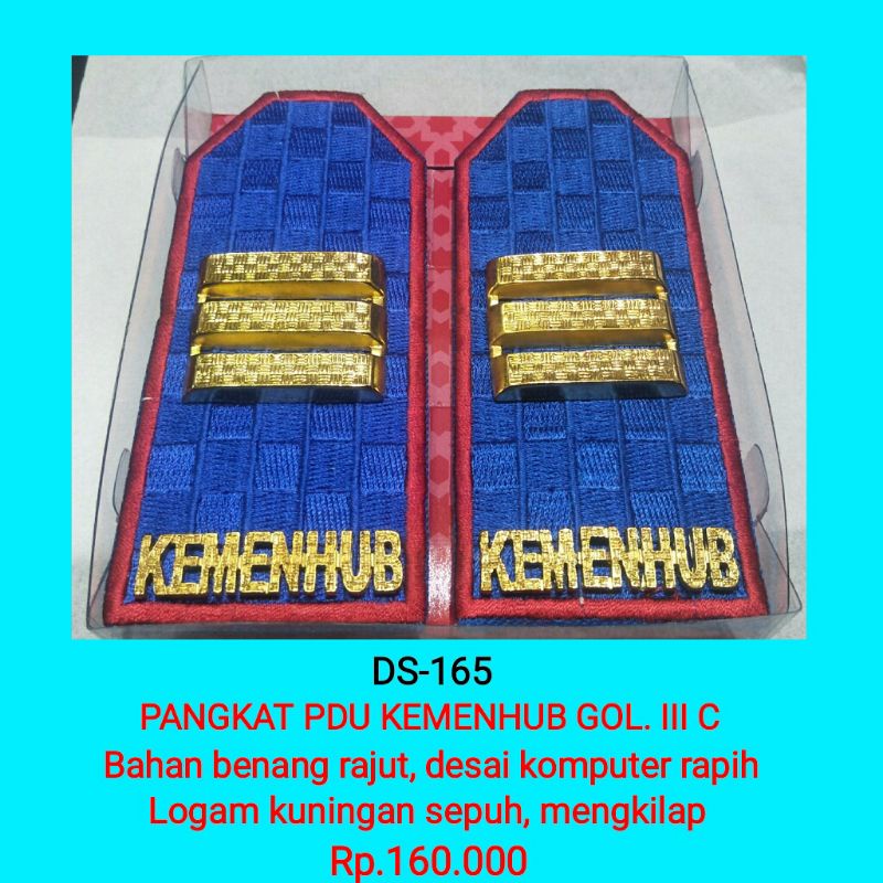 Jual Ds 165 Pangkat Pdu Kemenhub Golongan 3 C Jabatan Struktural