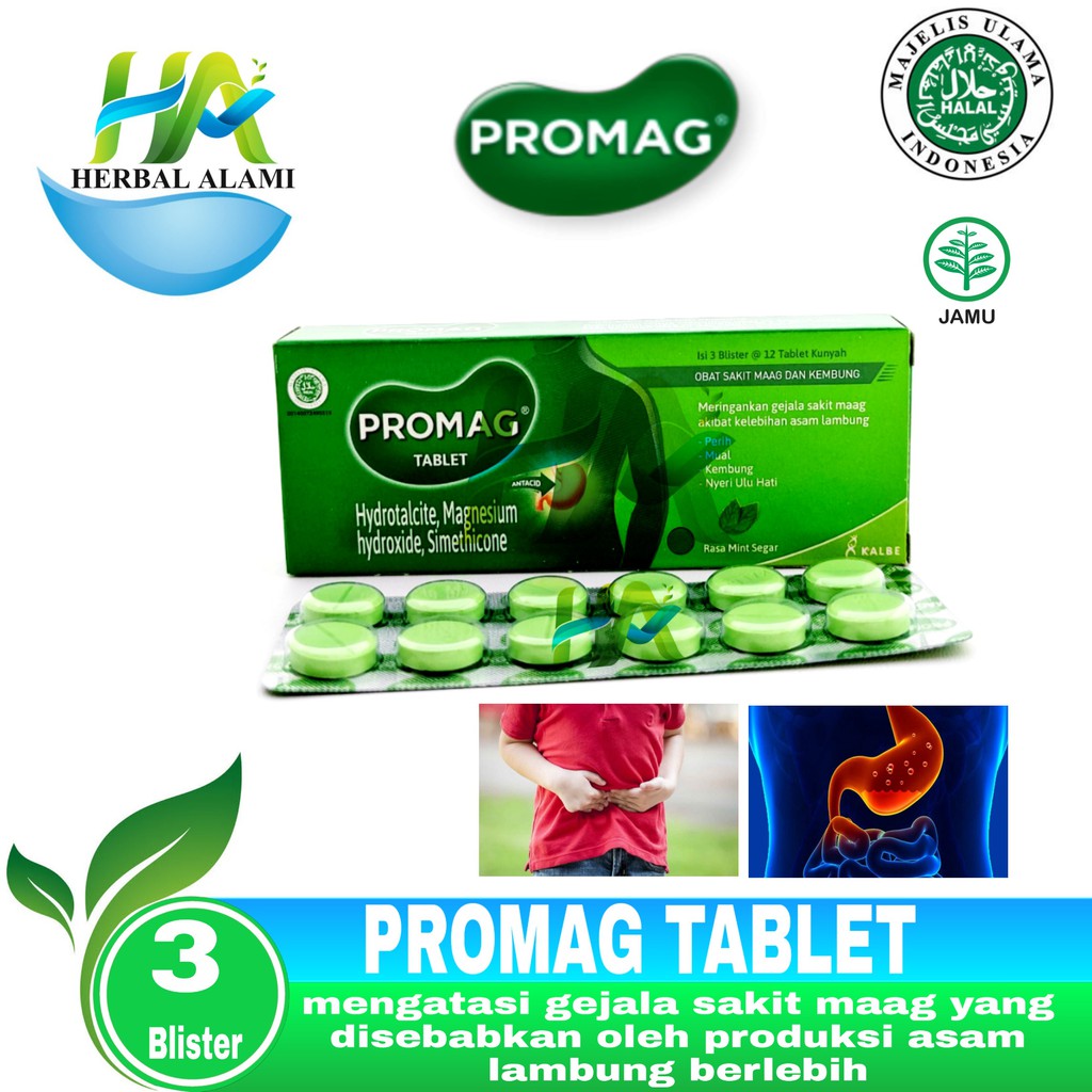 Jual Promag Tablet Per Kotak Obat Maag Dan Kembung Shopee Indonesia