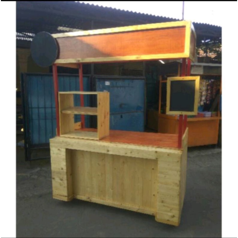 Jual Booth Portabel Booth Kayu Jati Belanda Gerobak Jualan Shopee