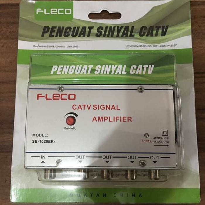 Jual Penguat Sinyal Tv Anten Sb Ek Fleco Booster Splitter Empat