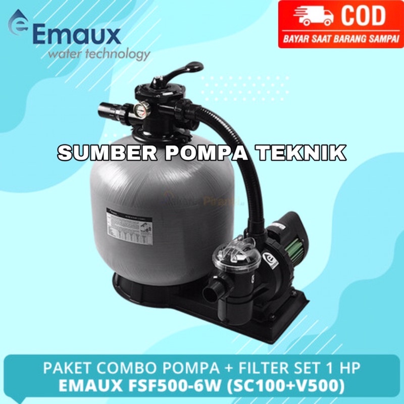 Jual Pompa Kolam Renang FSF 500 6W SC 100 Sand Filter Emaux V500 21