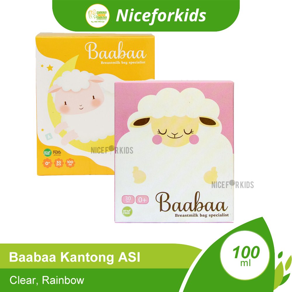 Jual BaaBaa Breastmilk Storage Plastik Kantong Asi 100ml Kantung