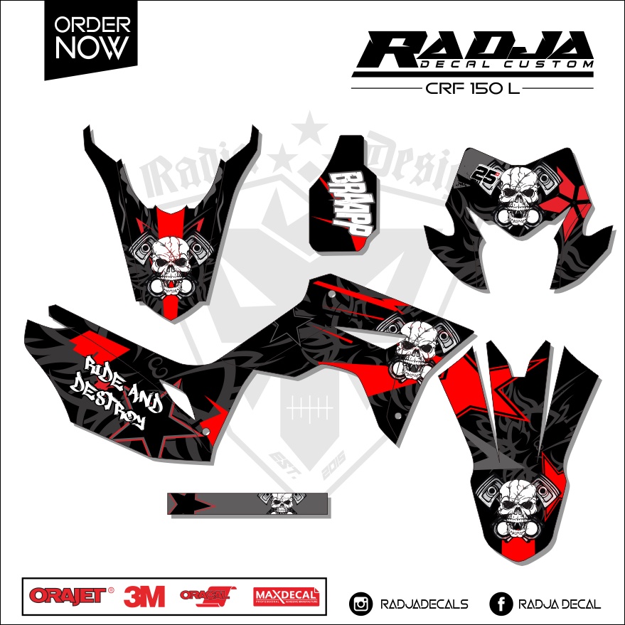 Jual Decal Sticker Crf L Dekal Stiker Fullbody