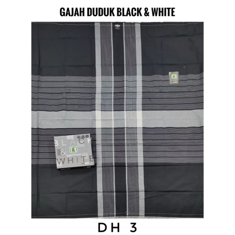 Jual Sarung Gajah Duduk Black White Hitam Putih Ecer Grosir Shopee