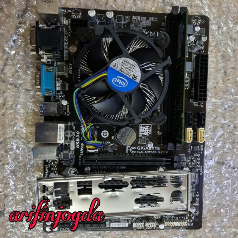 Jual Mainboard H81 Ddr3 Paket Prosesor Core I7 4770 Fan Ram 16 Gb 8Gb