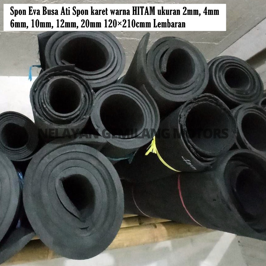 Jual Spon Eva Busa Ati Spon Karet Warna Hitam Ukuran Mm Cmm