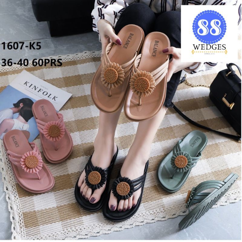 Jual Sandal Jepit Wanita Karet Balance K Bunga Matahari Size