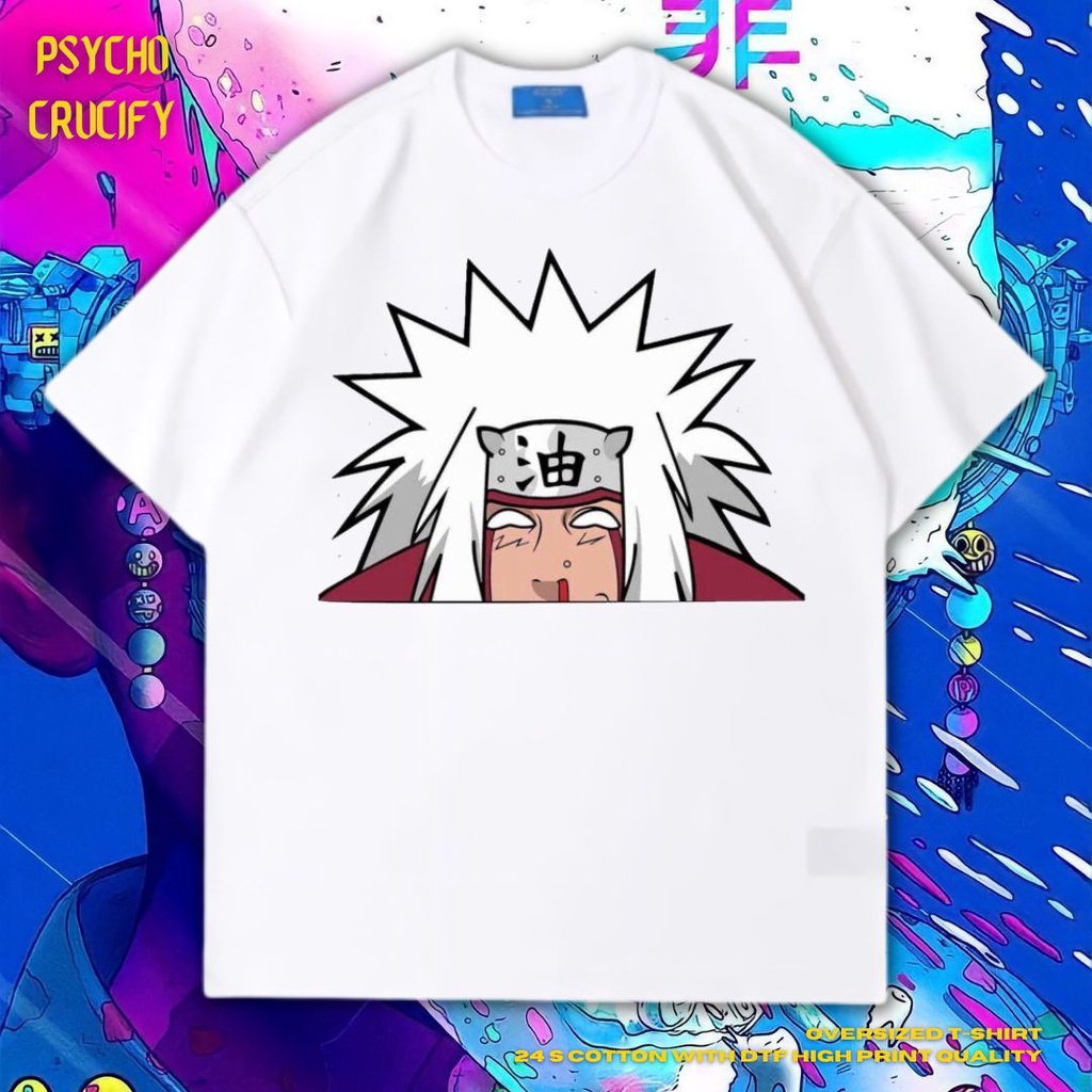 Jual Psycho Crucify Jiraiya Oversized T Shirt White Kaos Jiraiya