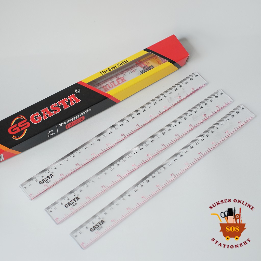 Jual Sos Penggaris Gasta Cm Pg Penggaris Plastik Ruler