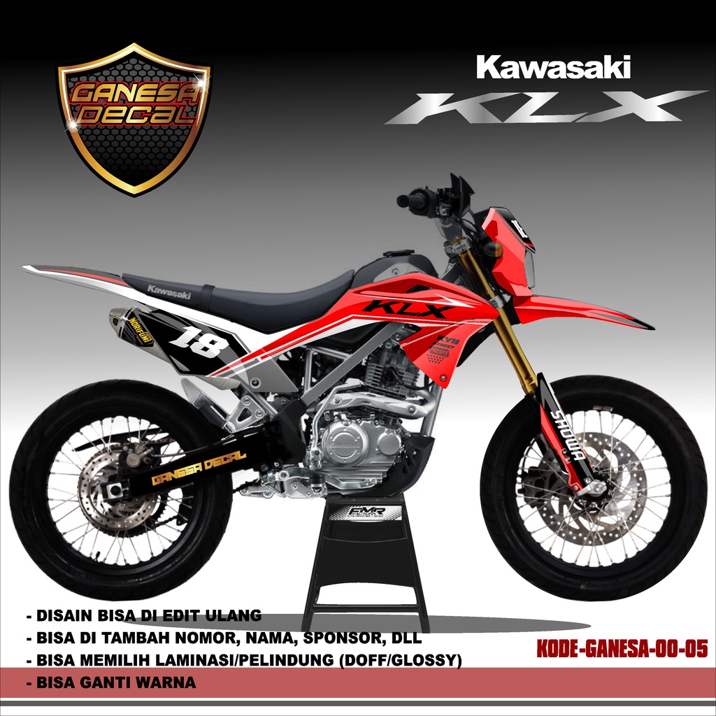 Jual Decal Sticker Motor Cross Klx Bf Fullbody Dekal Stiker Klx Bf