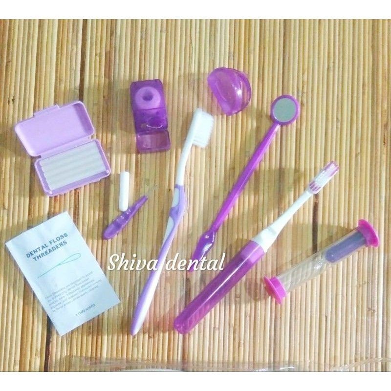 Jual Dental Sikat Gigi Behel Ortho Kit Set Lengkap Untuk Pasien Behel