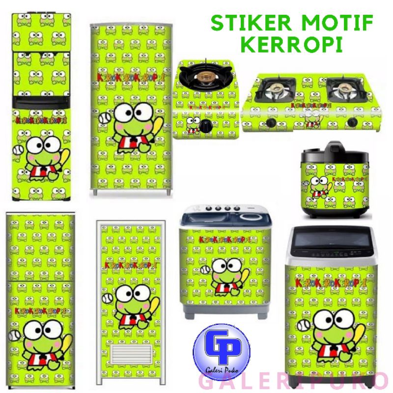 Jual STIKER SET MOTIF KEROPI KOMPOR API KULKAS MESINCUCI MAGICOM PINTU