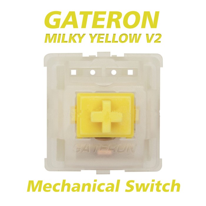 Jual Gateron Cap Milky Yellow V Switch Linear Pcb Mount Shopee