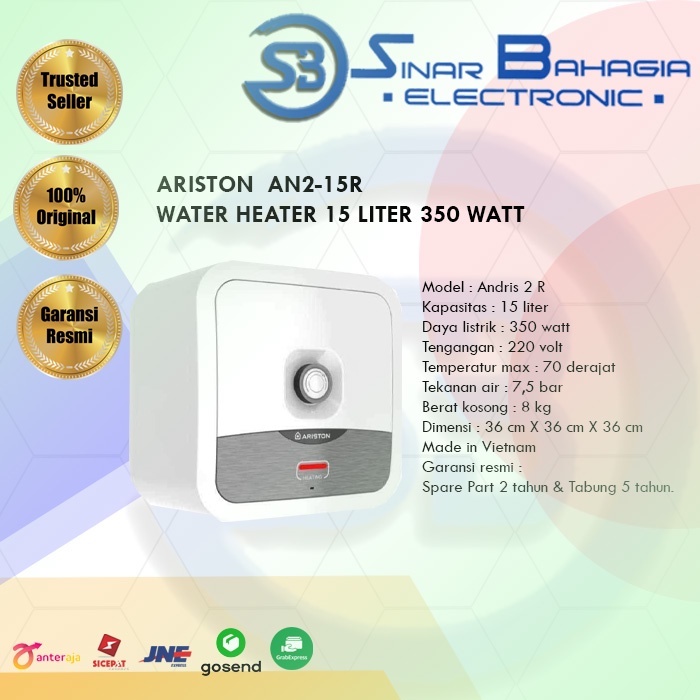 Jual Ariston An R Water Heater Liter Watt New Khusus