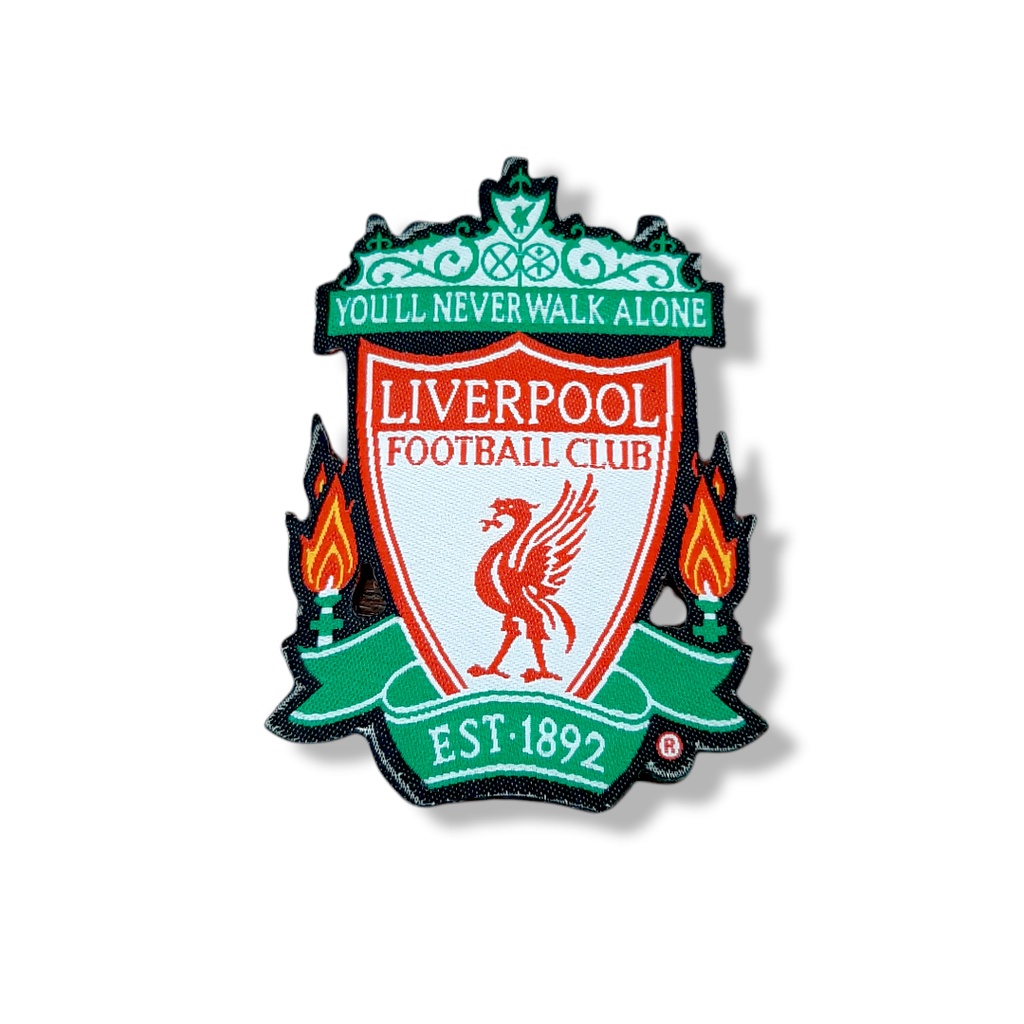 Jual Logo Patch Woven Emblem Club Bola Liverpool Home Black Shopee