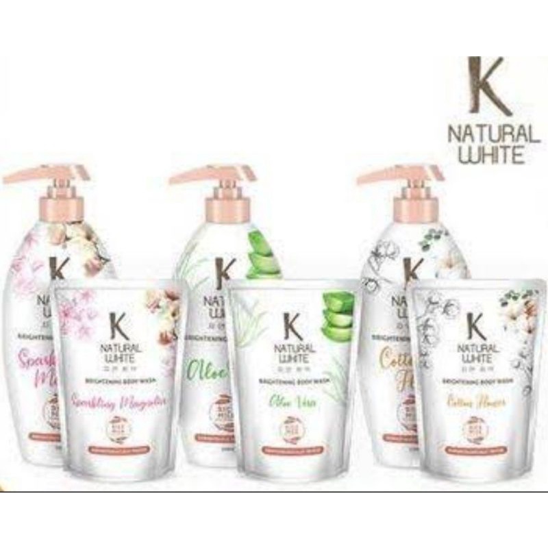 Jual K Natural White Brightening Body Wash Botol Pump 500 Ml Dan Refill