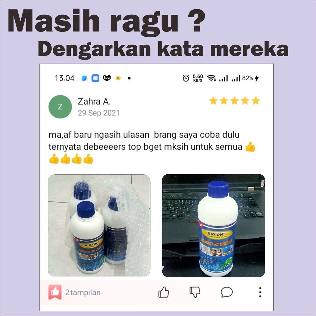 Jual BIO ONE Obat Cairan Anti Mampet Saluran Sumbat WC Kloset