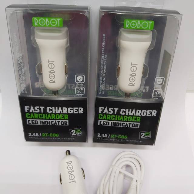 Jual SAVER ROBOT RT C06 SAVER C07 2 USB FAST CHARGER 2 4A C09 USB