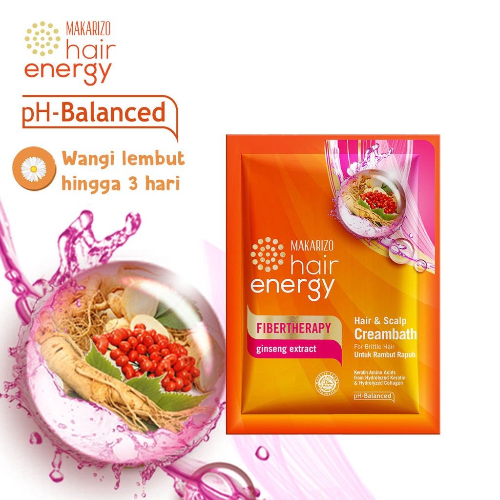 Jual Makarizo Hair Energy Fibertherapy Hair Scalp Creambath Ginseng