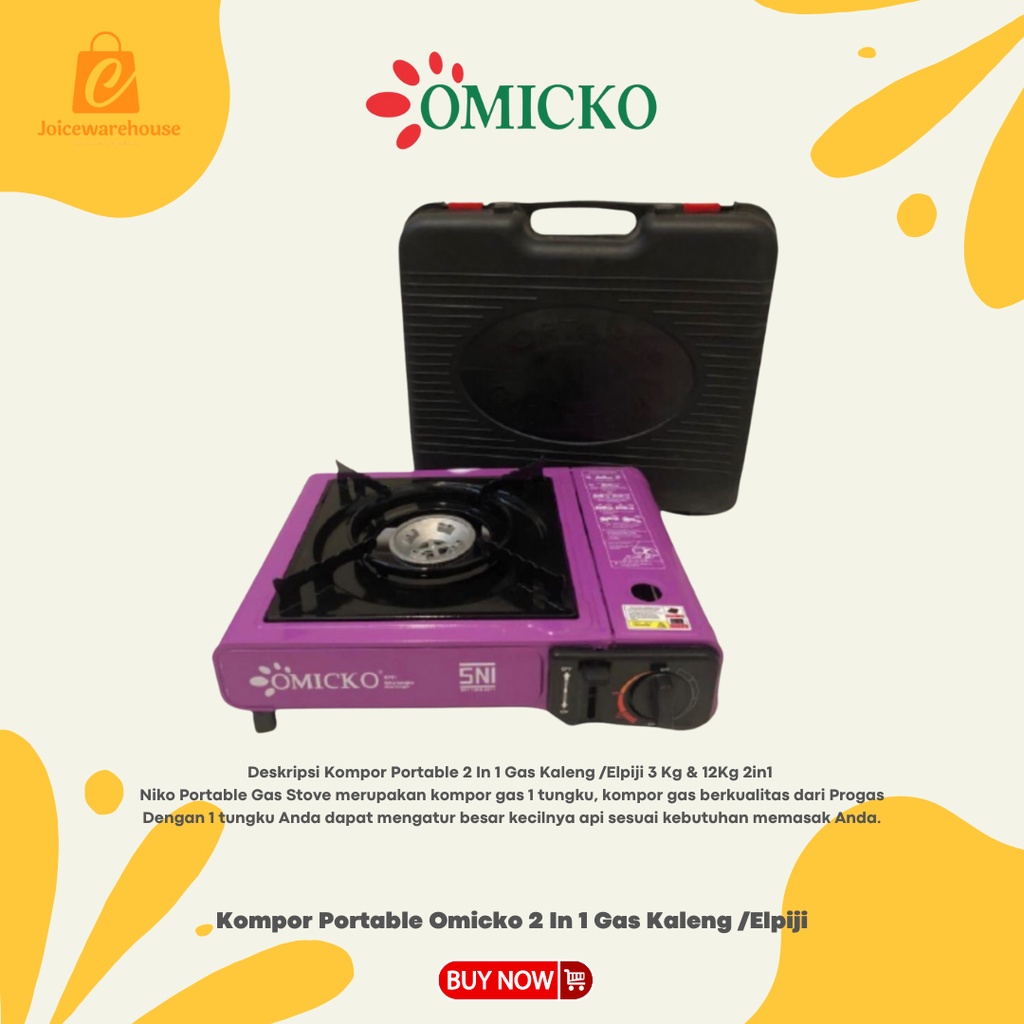 Jual Kompor Portable Omicko 2 In 1 Gas Kaleng Elpiji Shopee Indonesia