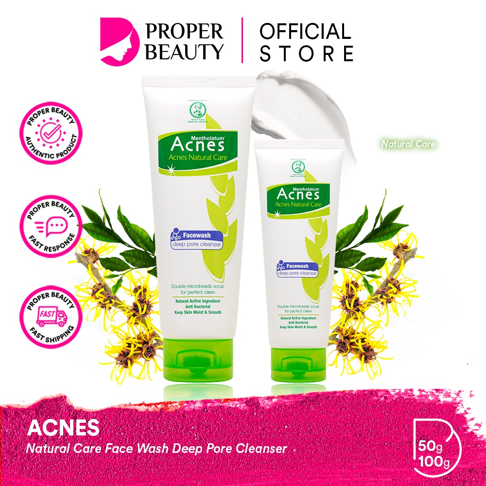 Jual Acnes Natural Care Face Wash Deep Pore Cleanser Japan Pembersih