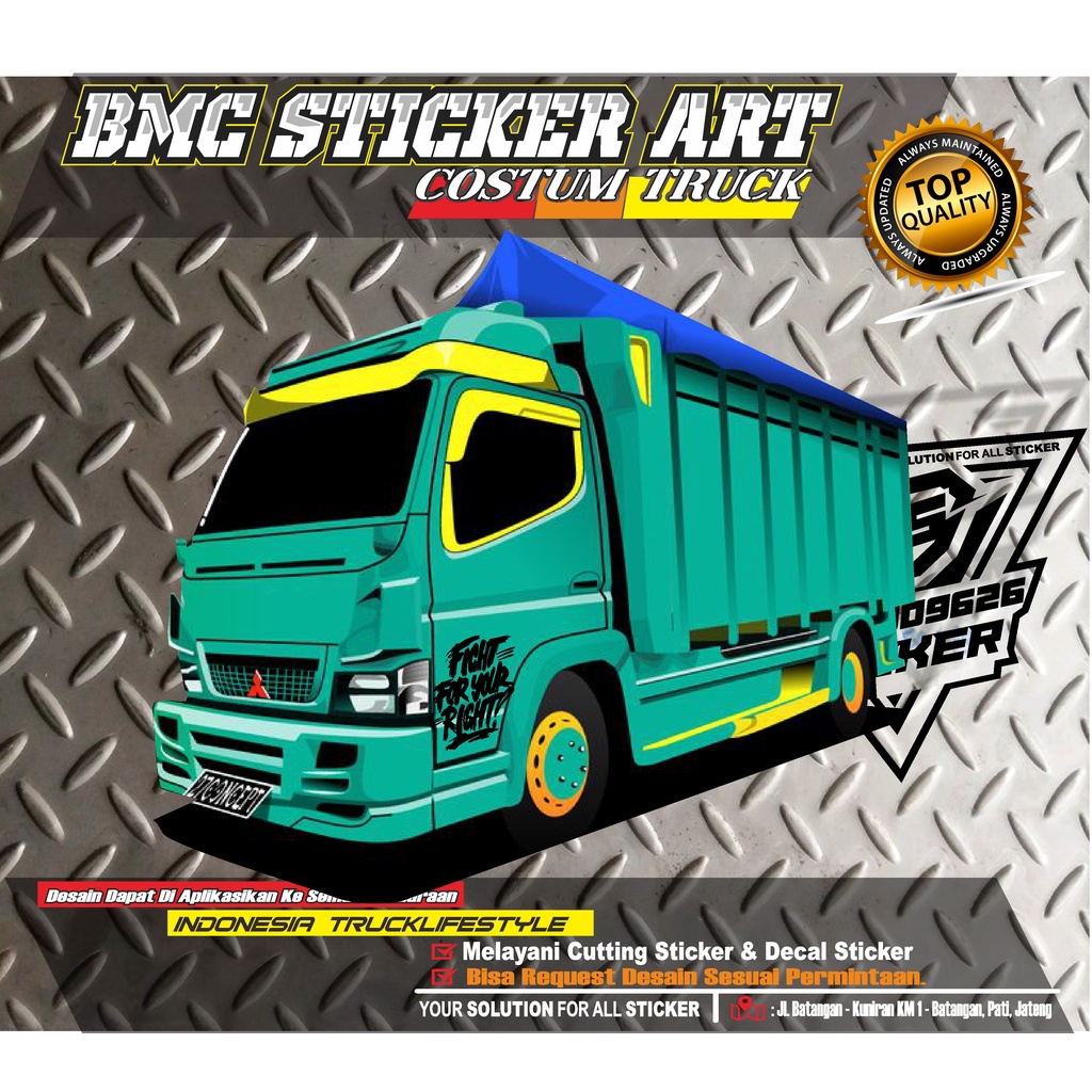 Jual STICKER CUTTING PINTU KABIN STIKER VARIASI TULISAN TYPOGRAPI PINTU