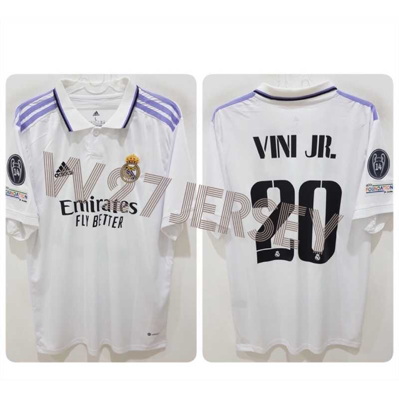 Jual Jersey Grade Ori Real Madrid Home 2022 2023 Name Player Vini Jr