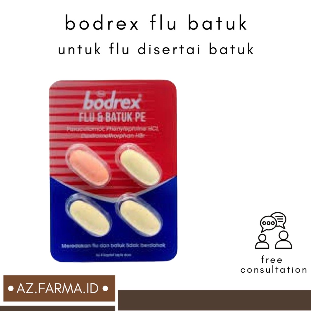 Jual Bodrex Flu Batuk Pe Obat Flu Batuk Dewasa Strip Tablet