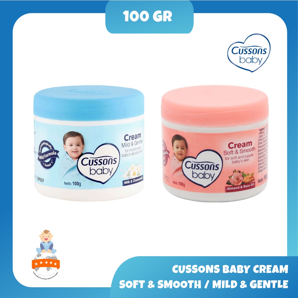 Jual CUSSONS BABY CREAM SOFT SMOOTH MILD GENTLE 100GR Shopee