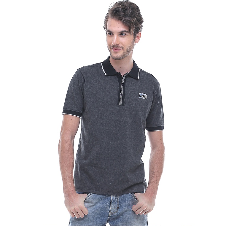 Jual LGS Slim Fit Kaos Polo Variasi Dua Warna Abu JTS 325