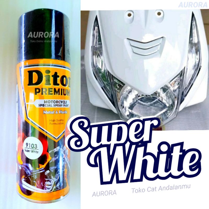 Jual Diton Premium Super White 9103 Putih Bersih Cerah Solid Cat Pilox