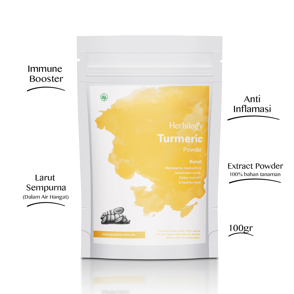 Jual Herbilogy Turmeric Kunyit Extract Powder G Shopee Indonesia