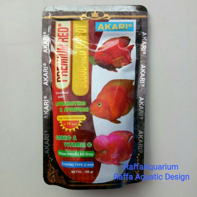 Jual Akari Premium Blood Red Parrot Pakan Pellet Parot Pelet Ikan Hias