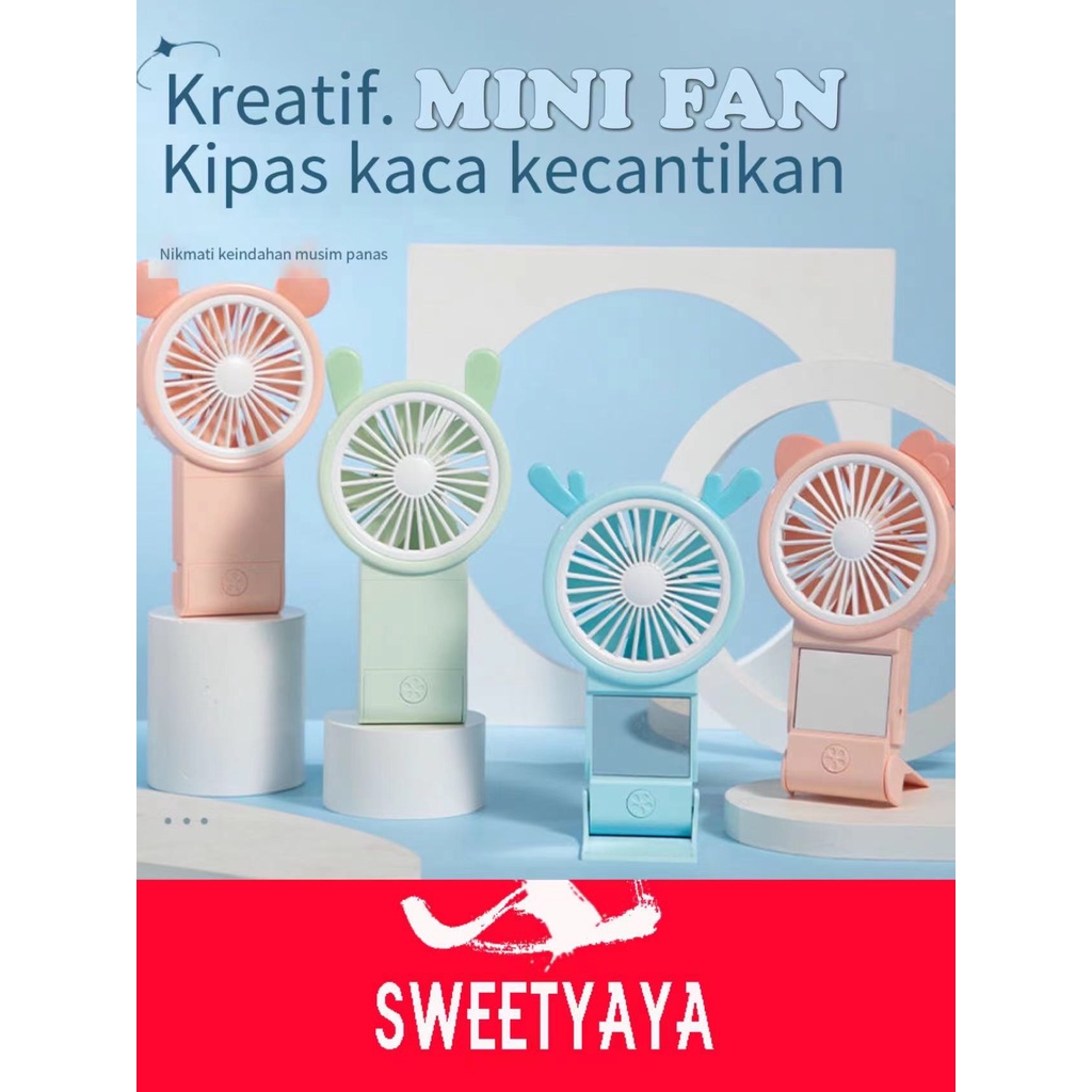 Jual MINI IMUT KIPAS ANGIN MINI GENGGAM Cute Kipas Lipat PORTABLE