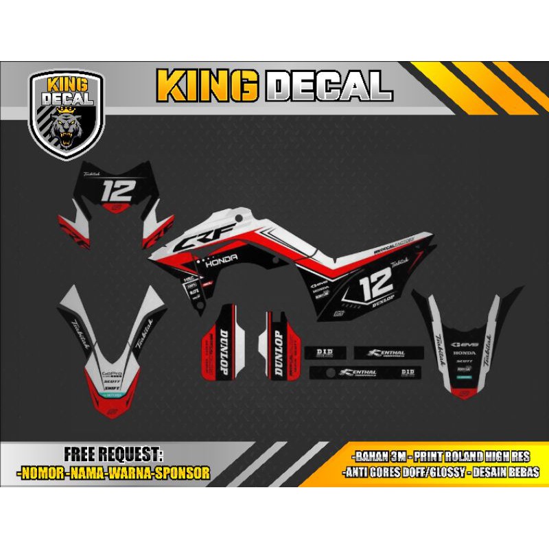 Jual Decal Crf L Full Body Bisa Ganti Nomor Nama Warna Sponsor