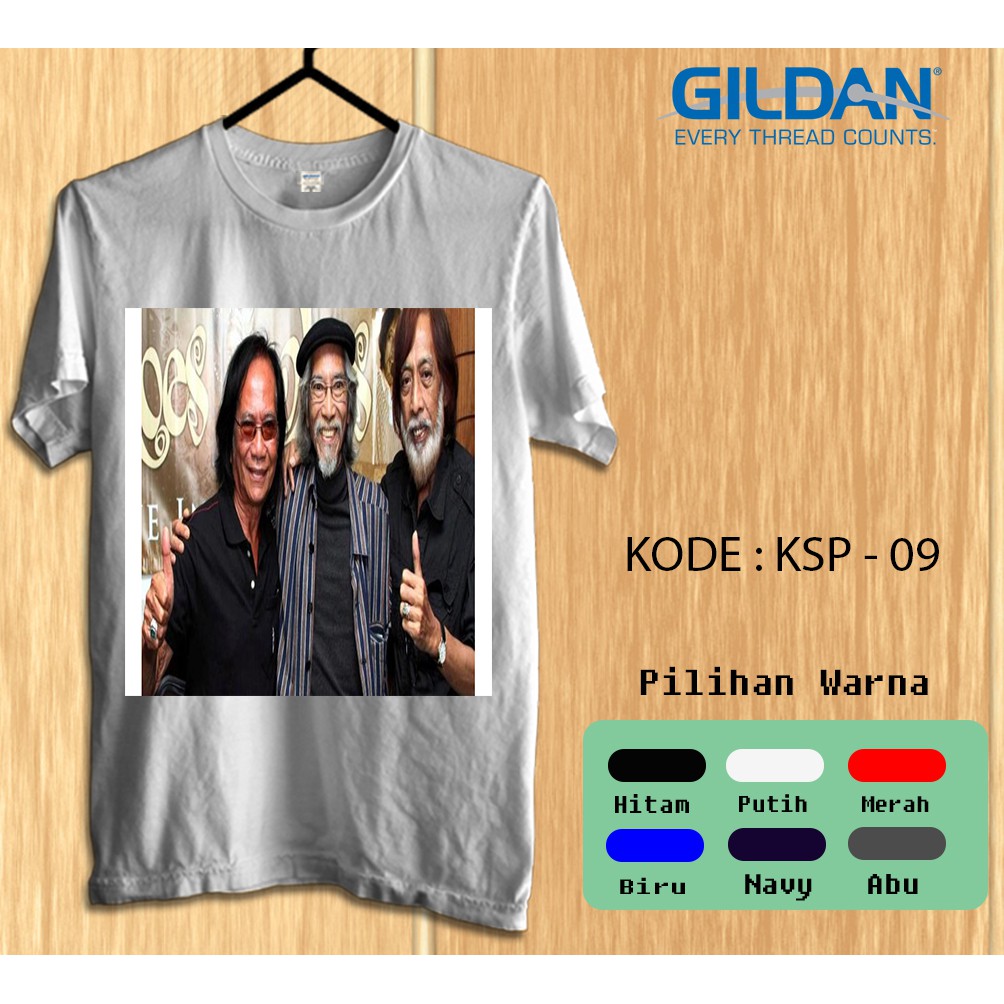 Jual Kaos Gildan Softstyle Musisi Sesepuh Koes Plus Penyanyi Legenda