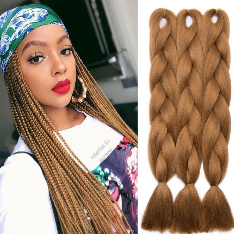 Jual Rambut Kepang Box Braids Satu Warna Rambut Sintetis Halus Dan