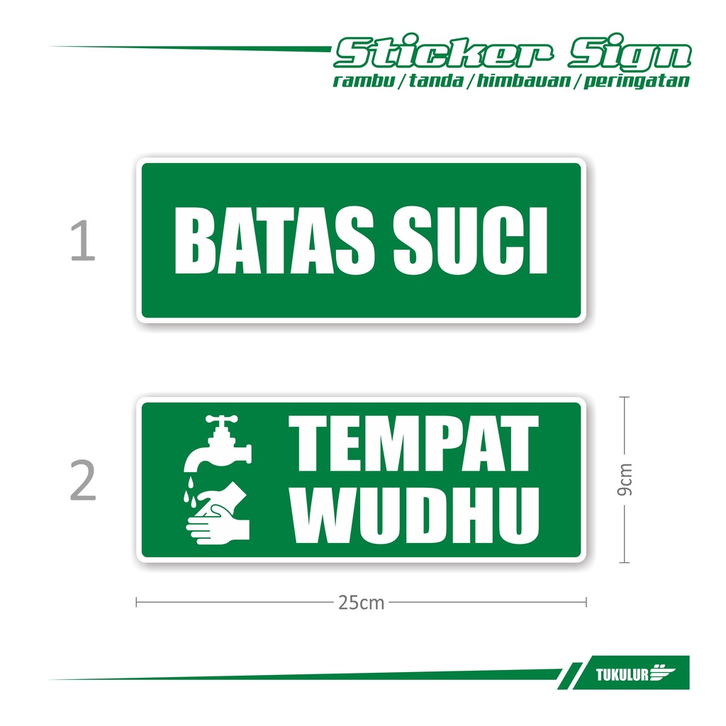 Jual Stiker Tanda Sign Himbauan Peringatan Informasi Batas Suci Mushola