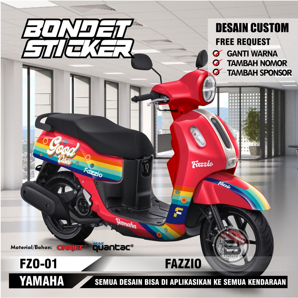 Jual Sticker Motor Decal Yamaha Fazzio Full Body Kode Fzo Shopee