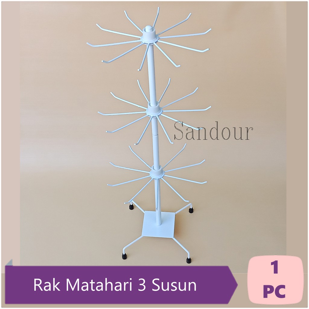 Jual Rak Putar Matahari Susun Display Gantungan Aksesoris Mt