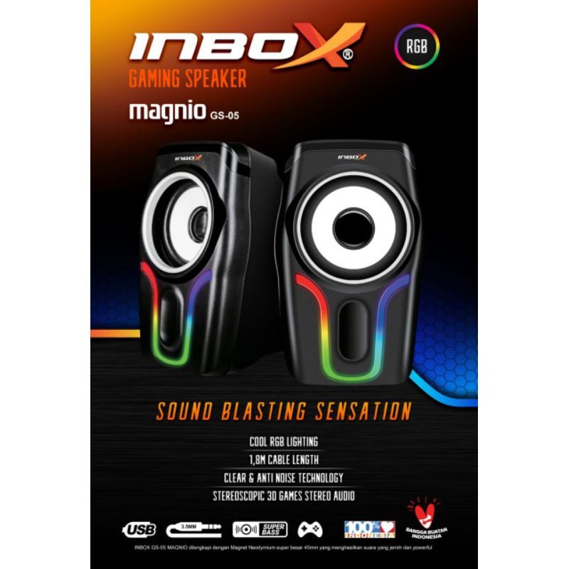 Jual Speaker Inbox Magnio Gs Rgb Speaker Gaming Usb Pc Gs