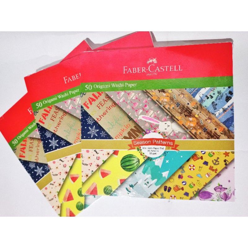 Jual Lembar Kertas Lipat Origami Faber Castell Washi Paper Pattern