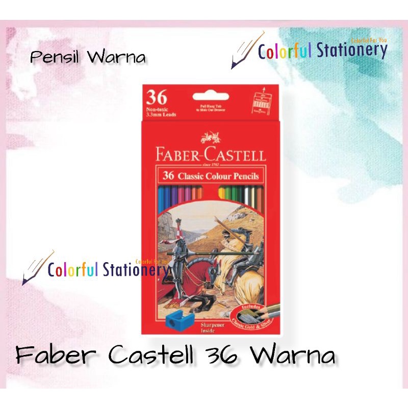 Jual Pensil Warna Faber Castell Panjang Warna Classic Shopee Indonesia