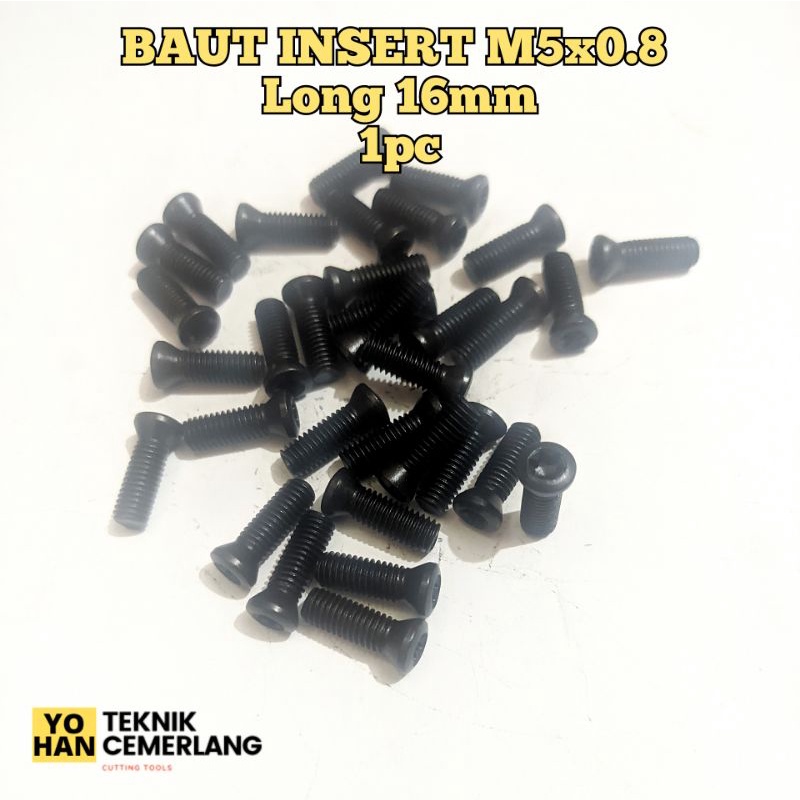 Jual Baut Insert Bubut M5 X 0 8 Screw Holder Bubut Long 16mm Harga 1 Pc