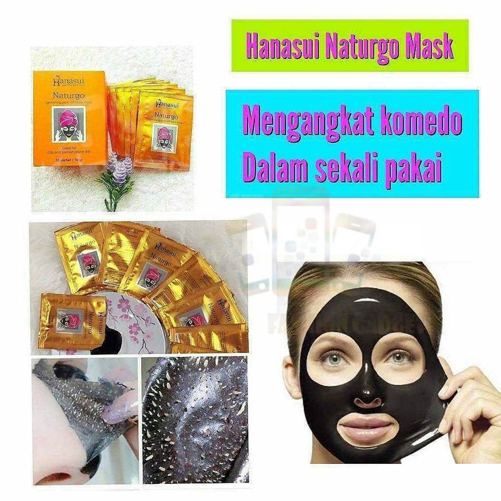 Jual Mask Hanasui Masker Lumpur Hitam Naturgo Hanasui BPOM Lighten