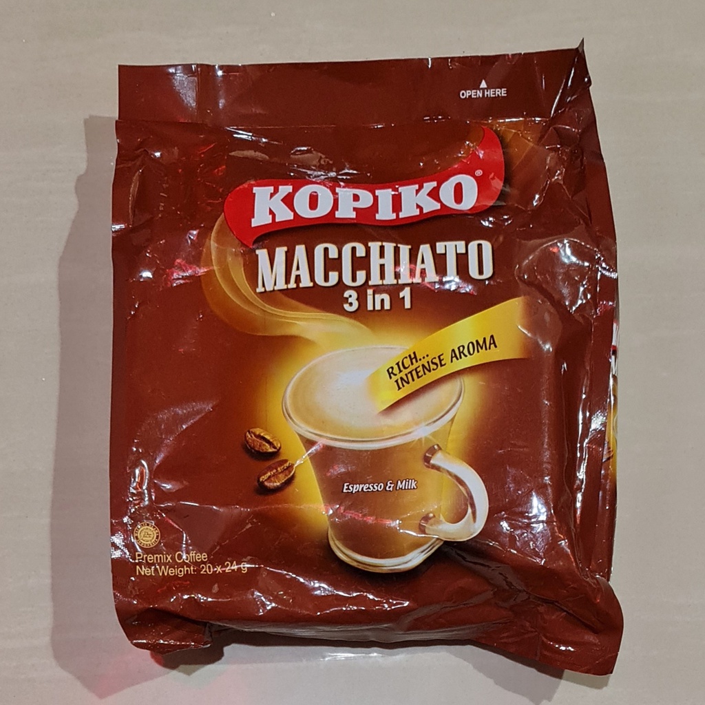 Jual Kopiko Macchiato 3 In 1 Instant Coffee Mix 20 X 24 Gram Shopee