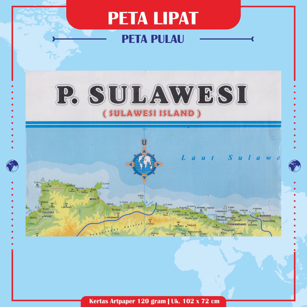 Jual Peta Lipat Pulau Peta Besar Peta Pulau Sumatera Kalimantan