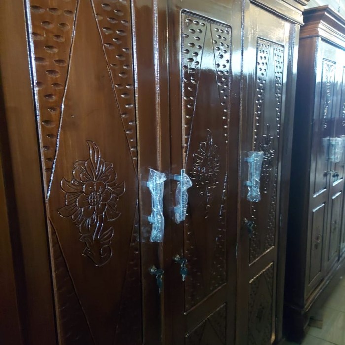 Jual Lemari Jati Pintu Lemari Pakaian Kayu Jati Shopee Indonesia