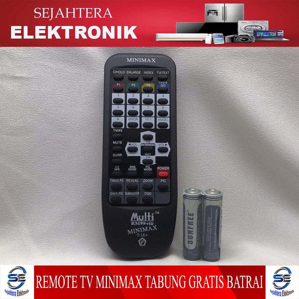 Jual Remote Tv Minimax Tabung Gratis Batrai Cocok Untuk Tv Digitec