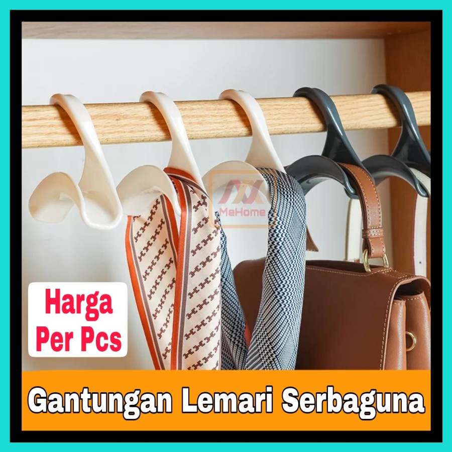 Jual Gantungan Lemari Serbaguna Tas Dasi Syal Jilbab Bag Hanger Hook